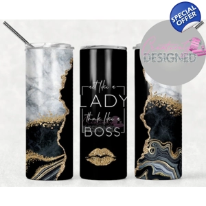 Act like a lady Black Tumbler