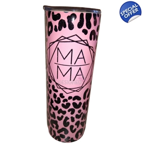 Mama Pink Leopard Tumbler