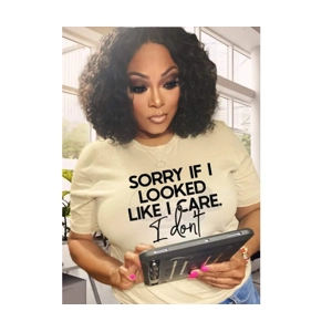 Sorry if it looked like I care T-shirt (Black design)