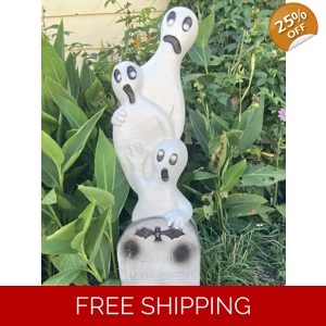 Vintage Union Don Featherstone Halloween Blow Mold Tombsto..