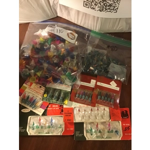 220 Vintage Christmas Replacement Light Bulbs 3.5V
