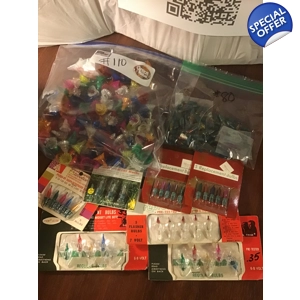 220 Vintage Christmas Replacement Light Bulbs 3.5V