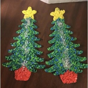 Melted Popcorn Plastic Christmas Decorations Christmas Tree