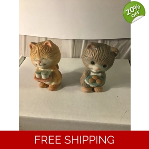 Vintage Avon Best Buddies Porcelain Figurines Kittens Sharing