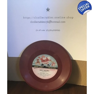 Red Vinyl Peter Pan RecordWhite Christmas 78RPM