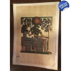 Ancient Egyptian Papyrus Artwork Scroll Hieroglyphics Painting