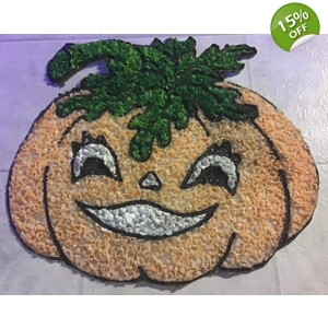 Melted Plastic Popcorn Halloween Pumpkin Decoration