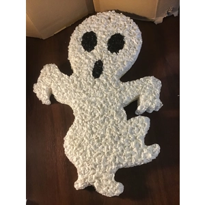 Melted Plastic Popcorn Ghost Halloween Decoration