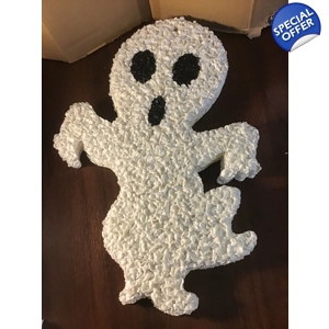 Melted Plastic Popcorn Ghost Halloween Decoration