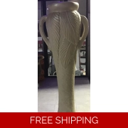 Vintage Plant Leaf Floor Vase Sculpture