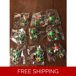 Rasta Leaf Style Belly Button Ring