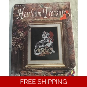 Heirloom Treasures Cross Stitch Kit Feline Friends