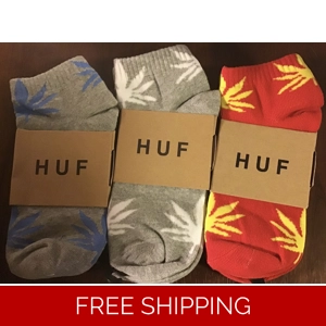 Huf Plant Leaf Style Design Novelty Ankle Socks