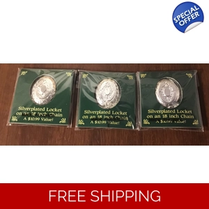 Silver Plated Locket Chain Set