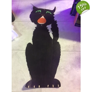 Vintage Beistle Die Cut Cardboard Black Cat