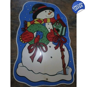 Vintage Snowman Impact Plastics Lawn Sign
