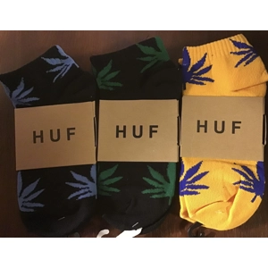 Huf Plant Leaf Style Design Novelty Ankle Socks