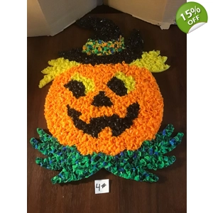 Melted plastic popcorn Pumpkin Halloween Decoration