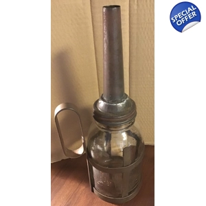 Vintage Mason Jar Quart Oil Can Bottle Pour Spout