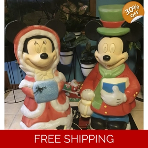 Disney Mickey - Minnie Mouse Christmas Blow Molds Set