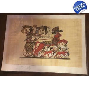 Ancient Egyptian Papyrus Artwork Scroll Hieroglyphics Painting
