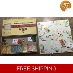 VINTAGE 1950’s MONOPOLY BOARD GAME PARKER BROS