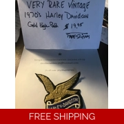 Vintage Harley Davidson Gold Eagle Patch