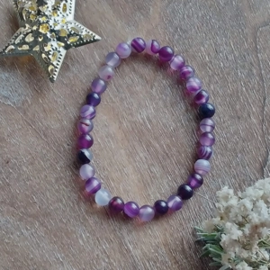 Purple banded Agate bracelet