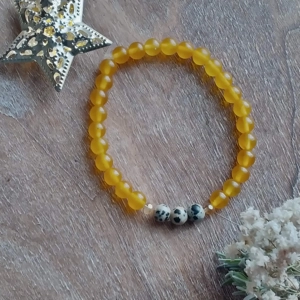 Honey jade and dalmatian Jasper