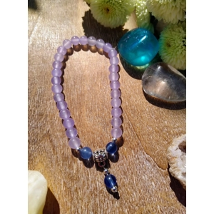 Lavender Jade & Blue Quartz bracelet