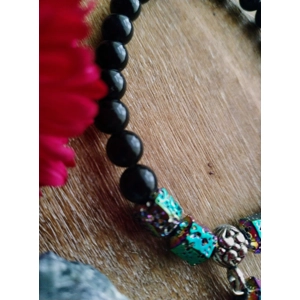 Onyx & Hematite crystal bracelet