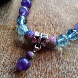Amethyst & Blue Topaz crystal bracelet
