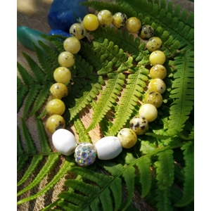Green Jade & White Howlite.