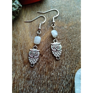 Owl Moonstone earrings