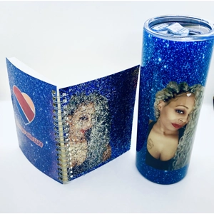 Custom 20 oz Skinny Tumbler & A6 Notebook Set