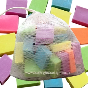 Soap Pieces in Exfoliating Bag -  Snow Fairies scent