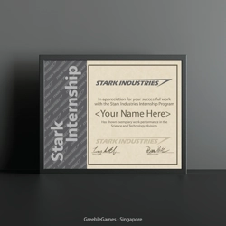 Custom Stark Internship Cert..