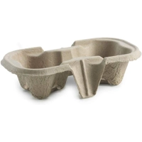 Moulded fibre 2 cup carriers (Case 320)