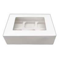 6 CUPCAKE WINDOW BOX AND INSERT PACK 25