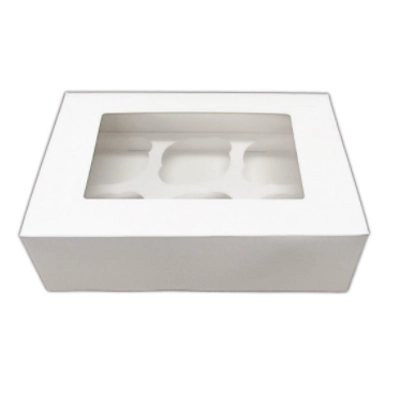 6 CUPCAKE WINDOW BOX AND INSERT PACK 25