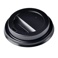 12oz Black high grade plastic lids (Pack size 1000)