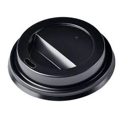 12oz Black high grade plastic lids (Pack size 1000)