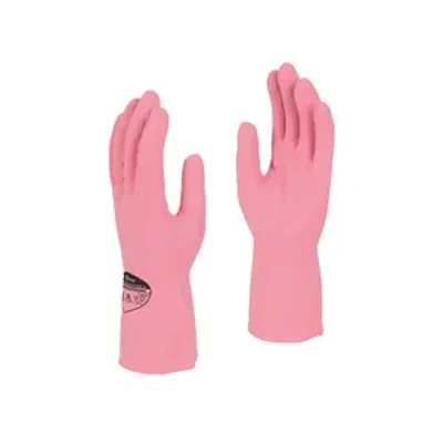Pink rubber Gloves pack 12
