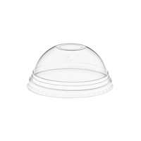 12-16oz Clear domed lid with hole (case size 1000)