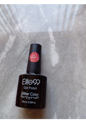 Elite 99 Gel Glitter Polish No 01 Red