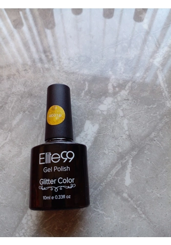 Elite 99 Gel Glitter Polish No 10 Yellow