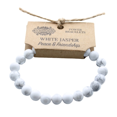 White Jasper Power Bracelet