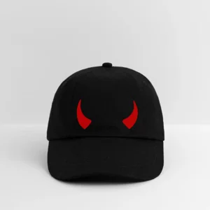 Red Horns Baseball Cap by Ce..