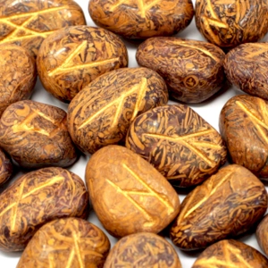 Snake Jasper Runes Stone Set..