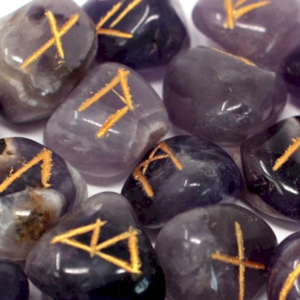 Amethyst Runes Stone Se..